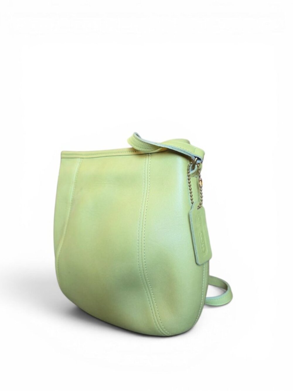 Vintage Coach 9990 Lime Pistachio Leather Small Framed Crossbody USA Rare - Picture 4 of 16